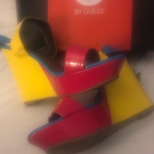 3” inch Multi Color Wedge Heals